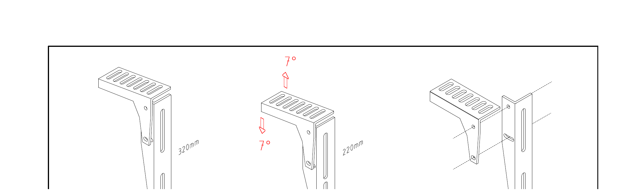 Staffa Tipo B — disegno tecnico originale