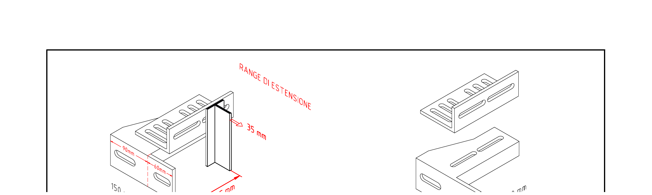 Supporto SD — disegno tecnico
