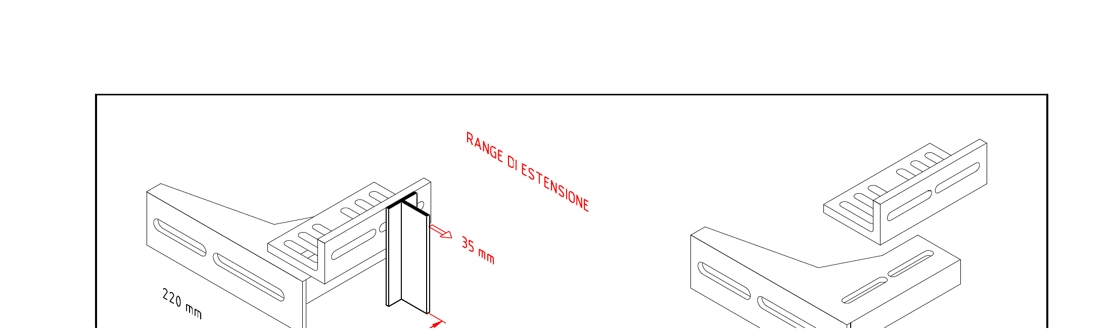 Supporto SU — disegno tecnico