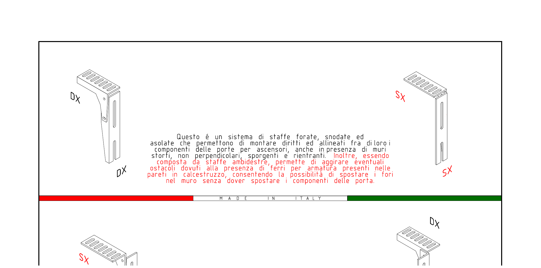 Sistema staffe forate snodate asolate Panev Ascensori — Pagina 1 catalogo originale